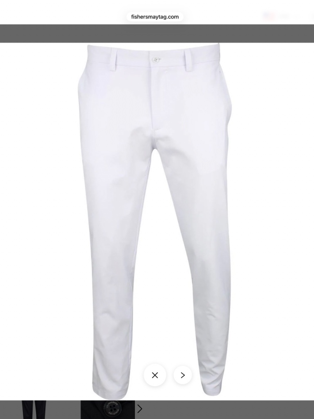 NWT J. Lindeberg Elof Golf Pants 32X34 White LIGHT Poly Tight Fit